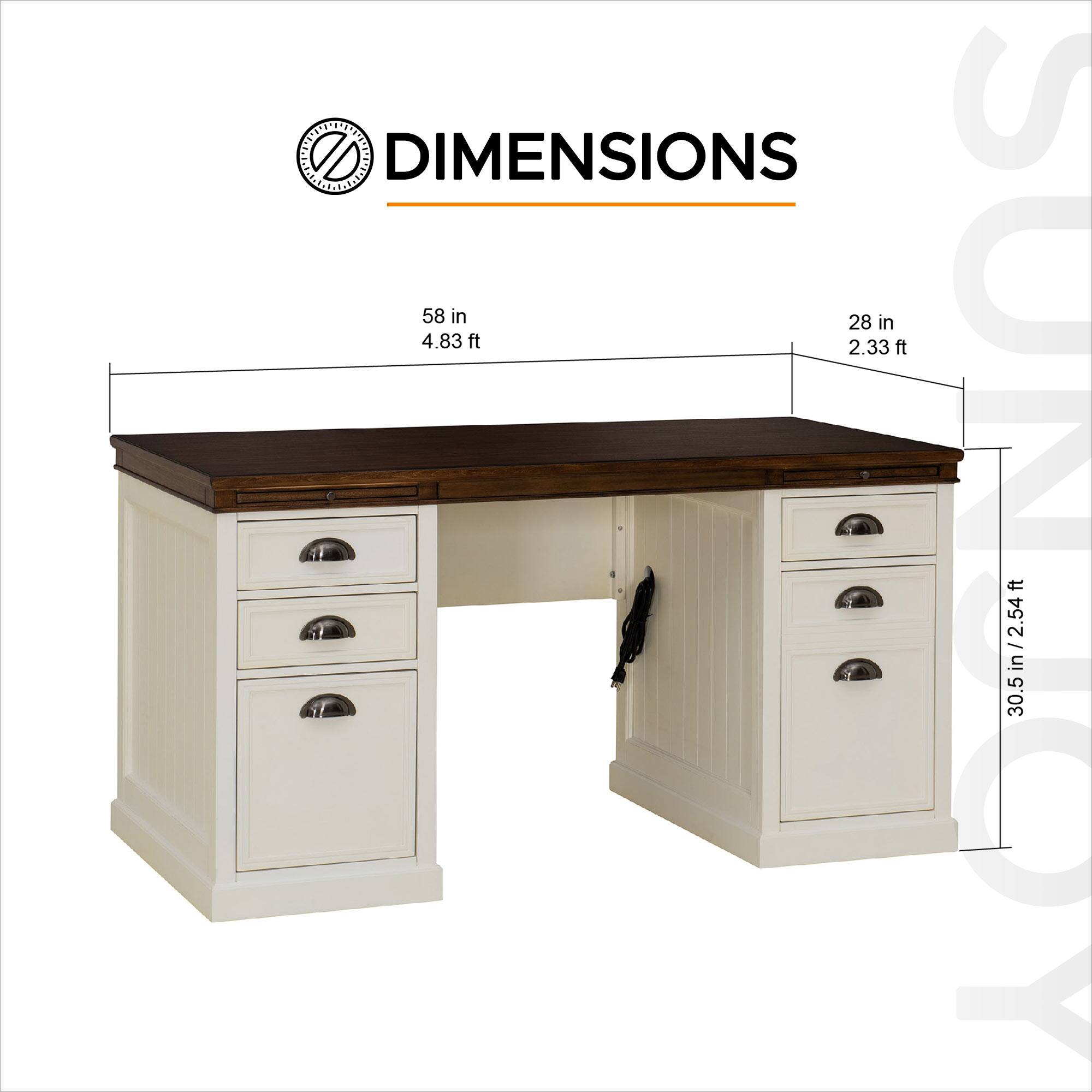 DIMENSIONS  
58 in (4.83 ft)  
28 in (2.33 ft)  
30.5 in (2.54 ft)