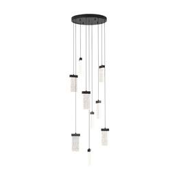Umeiluce - 9 Lights Modern Perceus Chandelier Round Base Warm Light Dimmable - Matte Black