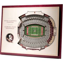 YouTheFan - Florida State Seminoles 17'' x 13'' 5-Layer StadiumViews 3D Wall Art - Brown