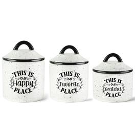 American Atelier - Happy Place 3-Piece Kitchen Canister Set