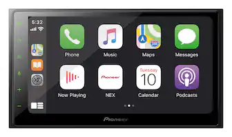 Front. Pioneer - 6.8" Android Auto and Apple CarPlay Bluetooth Digital Media (DM) Receiver - Black.