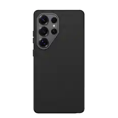 Front. OtterBox - Symmetry Series Cactus Leather Soft Shell for Galaxy S25 Ultra - Noir Ash.