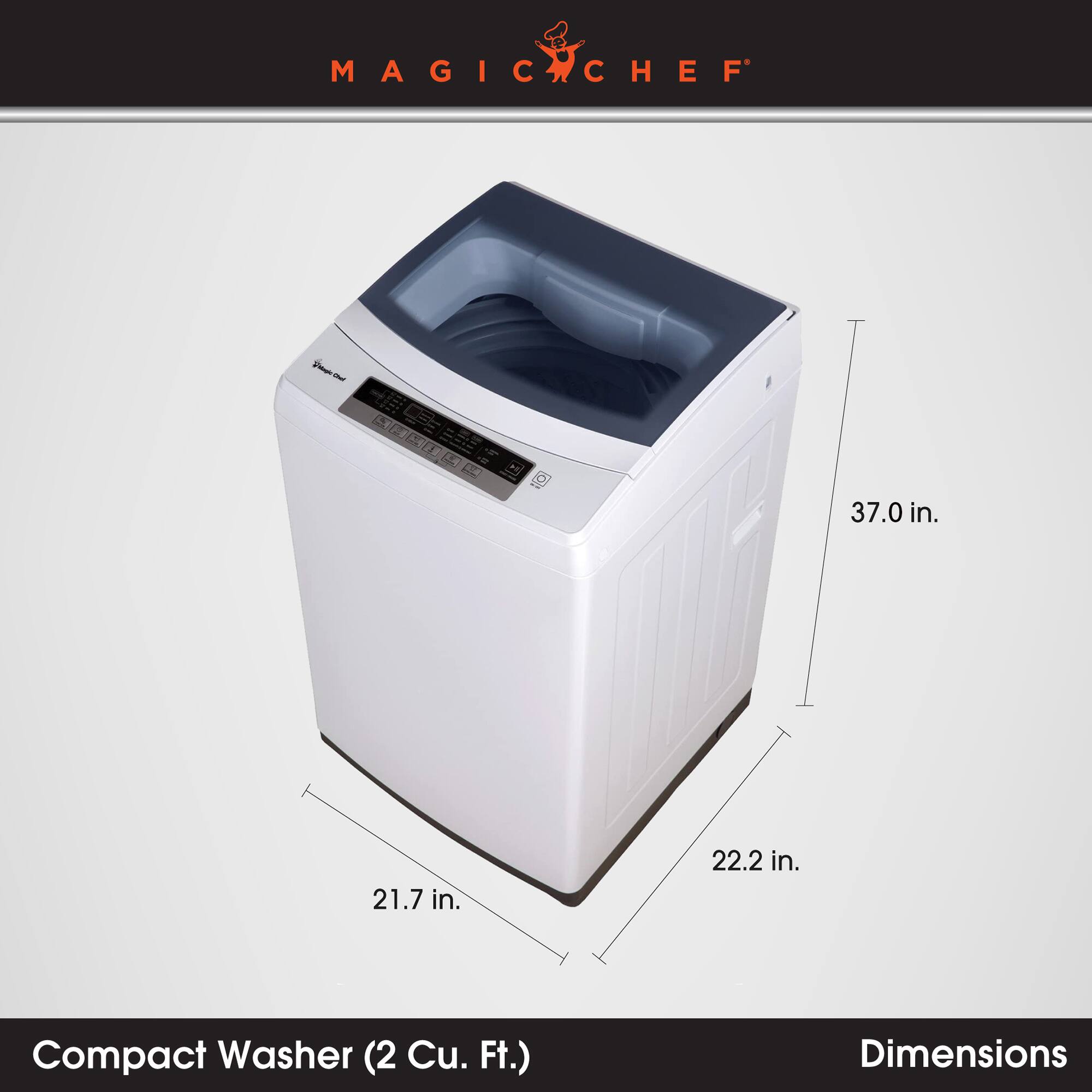 Magic Chef 2.0 cu. ft. Compact Portable Top Load Washer White - Best Buy