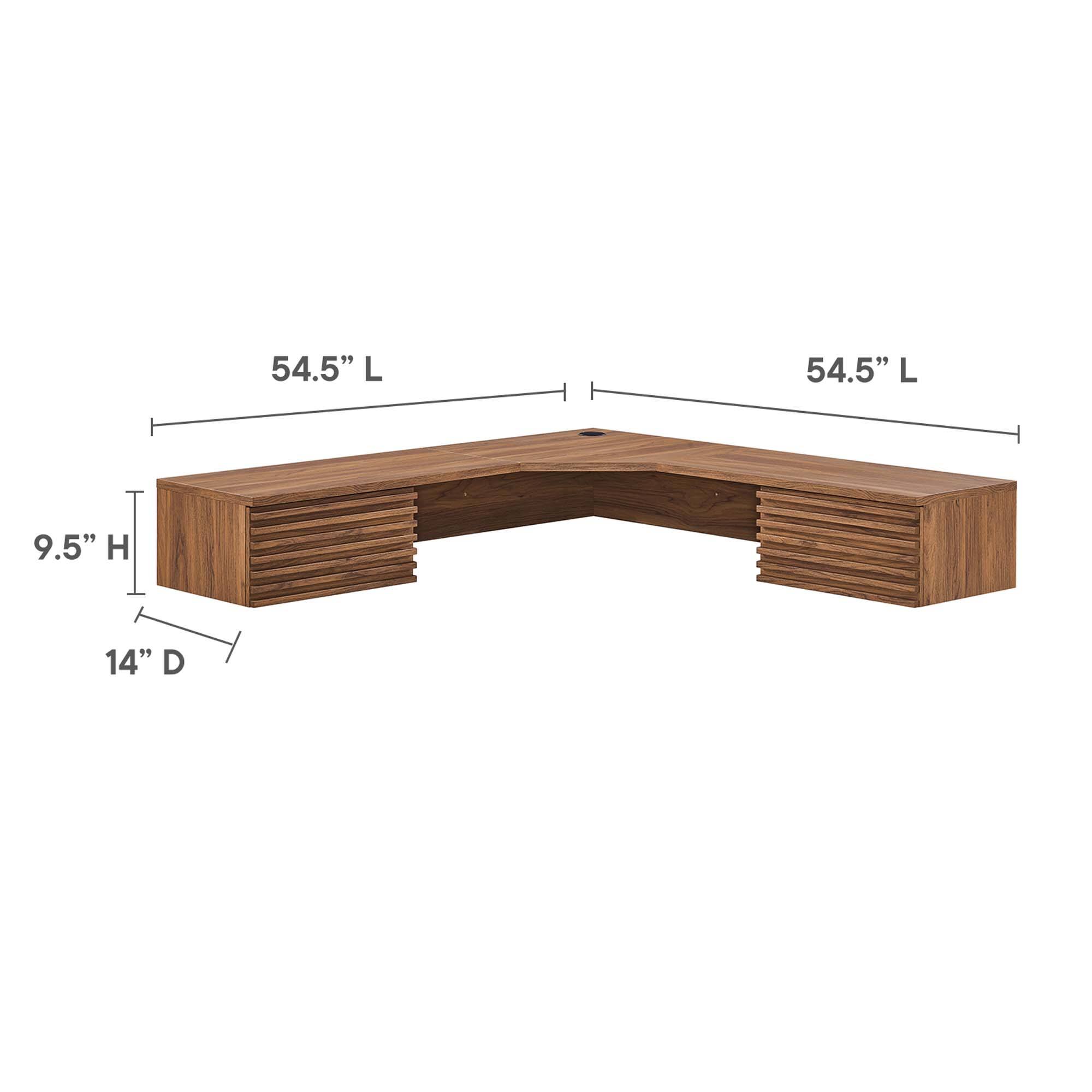 54.5" L x 9.5" H x 14" D