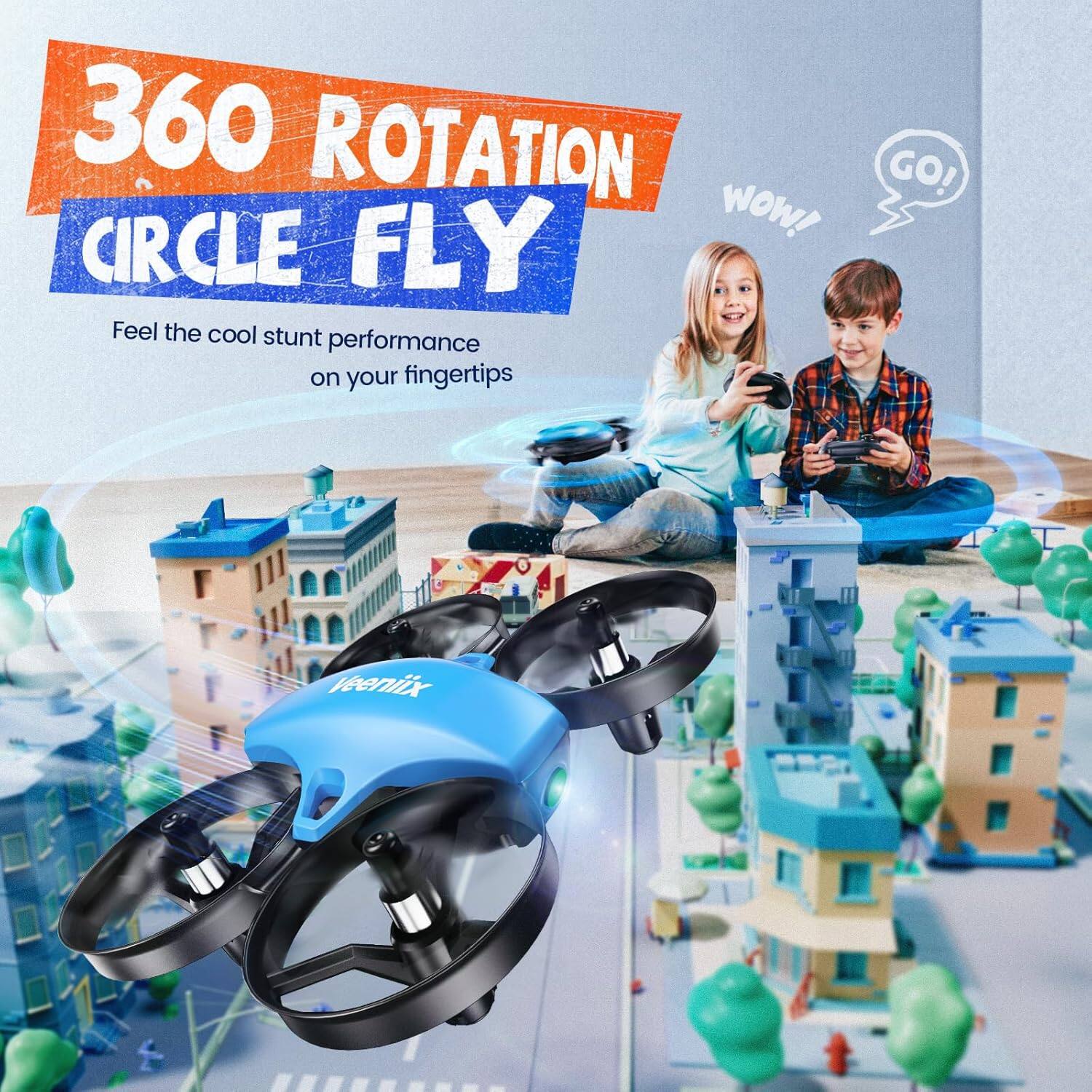 360 ROTATION CIRCLE FLY  
Feel the cool stunt performance on your fingertips  
GO!  
WOW!  
veenix