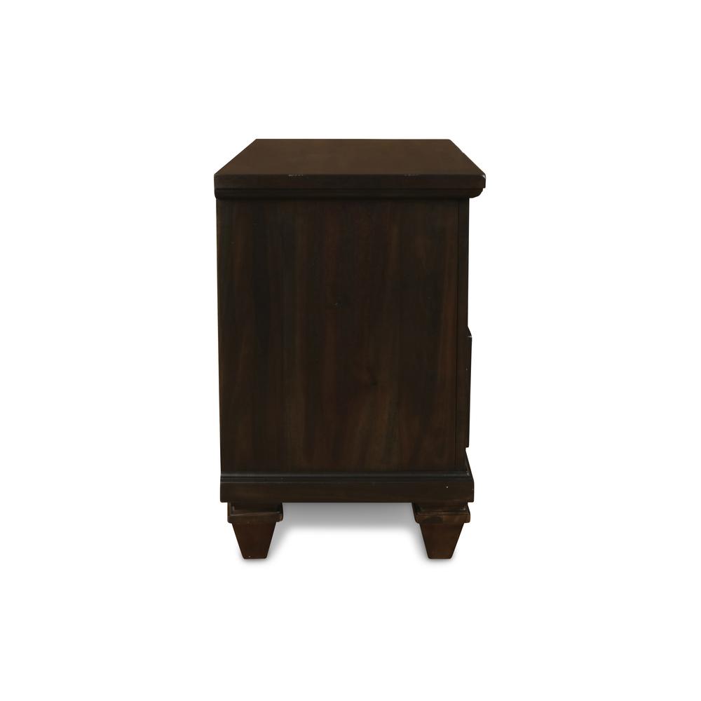 Back. New Classic Furniture - Furniture Sevilla Solid Wood 2-Drawer Nightstand in Walnut - Walnut.
