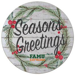 Jardine - Florida A&M Rattlers 20'' x 20'' Season's Greetings Circle - White