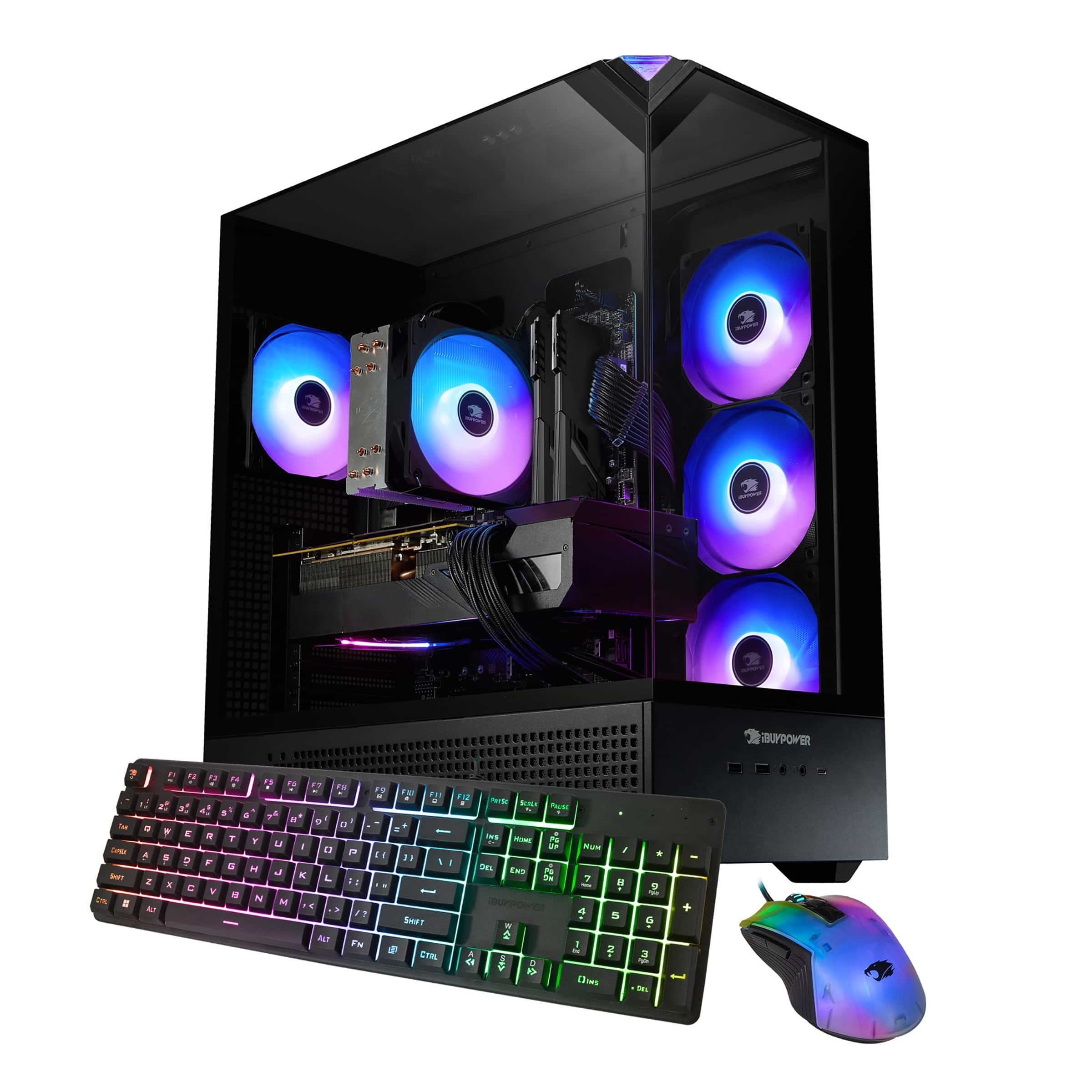 iBUYPOWER - Element Gaming Desktop PC -Intel Core Ultra 7 265F,NVIDIA GeForce RTX 5060Ti 8GB,32GB DDR5 RAM,1TB SSD - Black