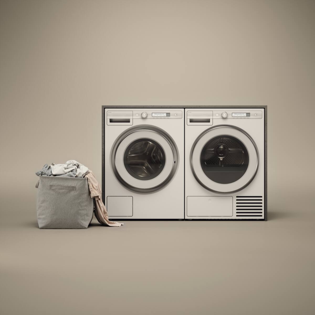 Alt View 1. Asko - 2.4 Cu.Ft. High-Efficiency Front Load Washer, Auto Dose, Steel Seal, 23.1 lb capacity, 1600 RPM max spin, Stackable - White.