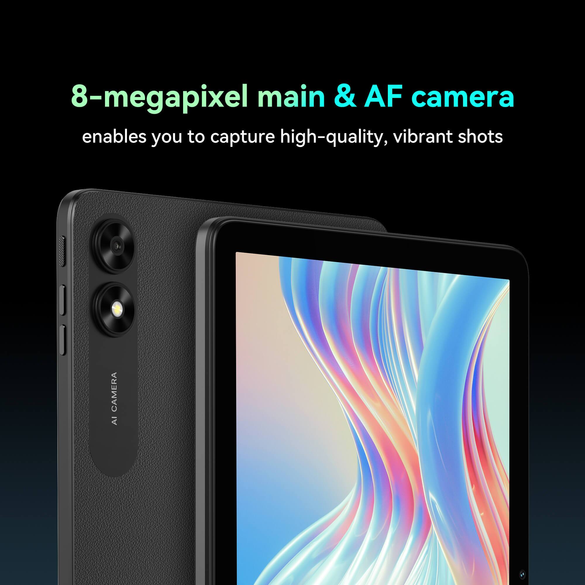 8-megapixel main & AF camera enables you to capture high-quality, vibrant shots AI CAMERA