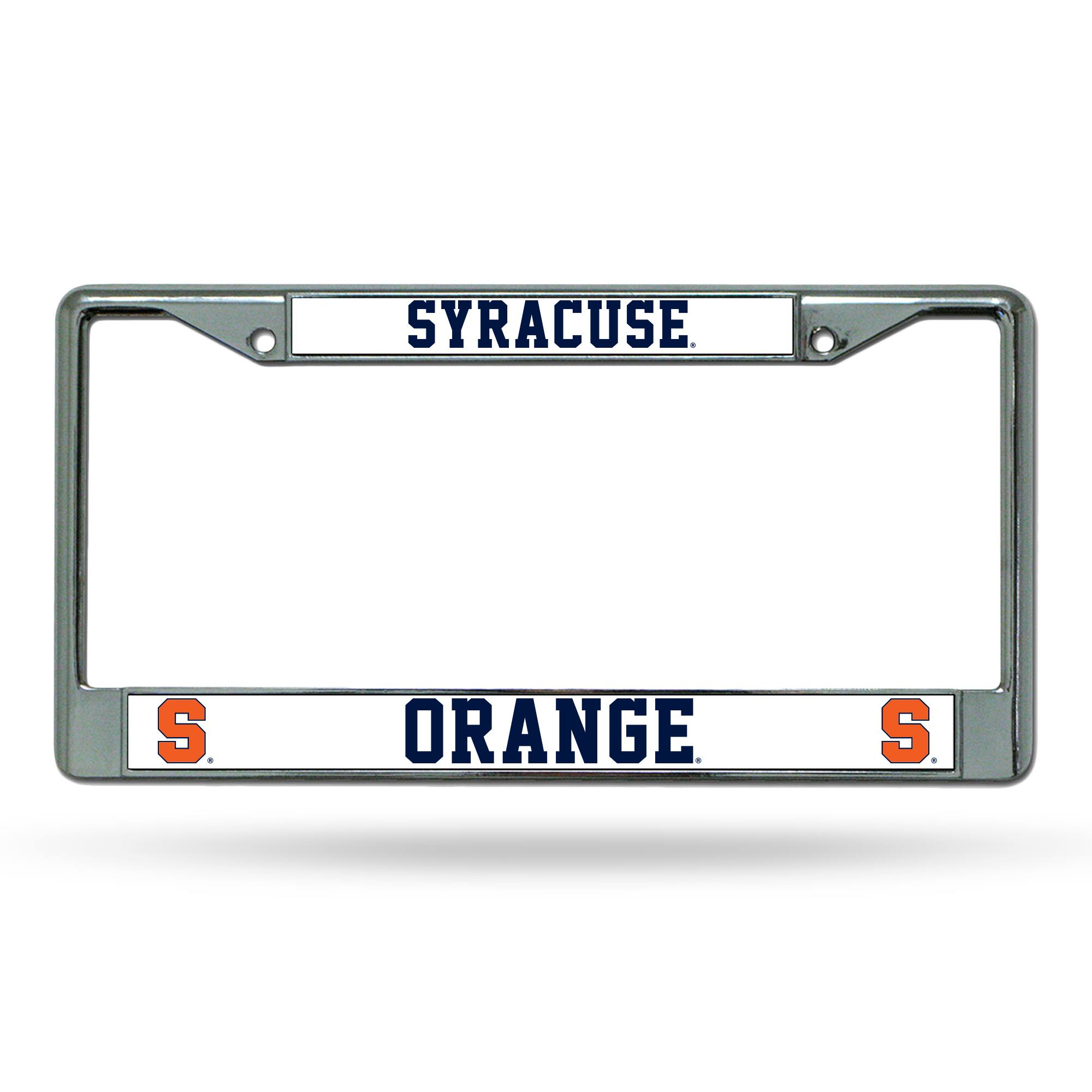 Syracuse Orange Chrome Metal License Plate Frame