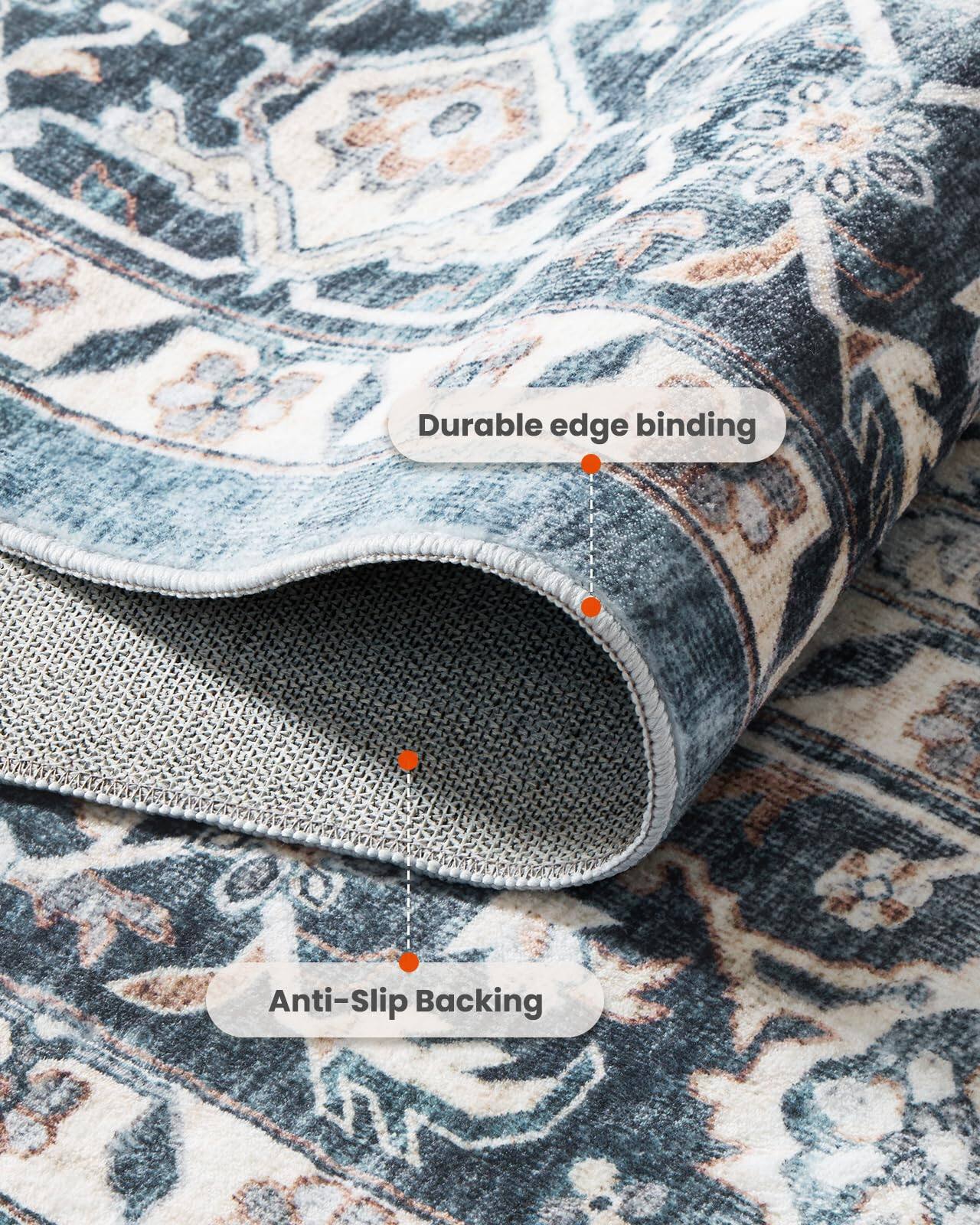 Durable edge binding  
Anti-Slip Backing