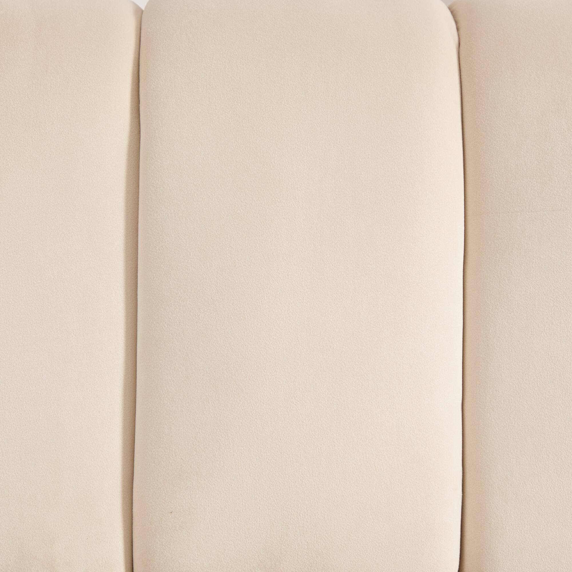 Alt View 7. GOODSILO - Modern Upholstered Armless Accent Chair with Solid Wood Legs for Living Room, Bedroom, and Office - Beige.