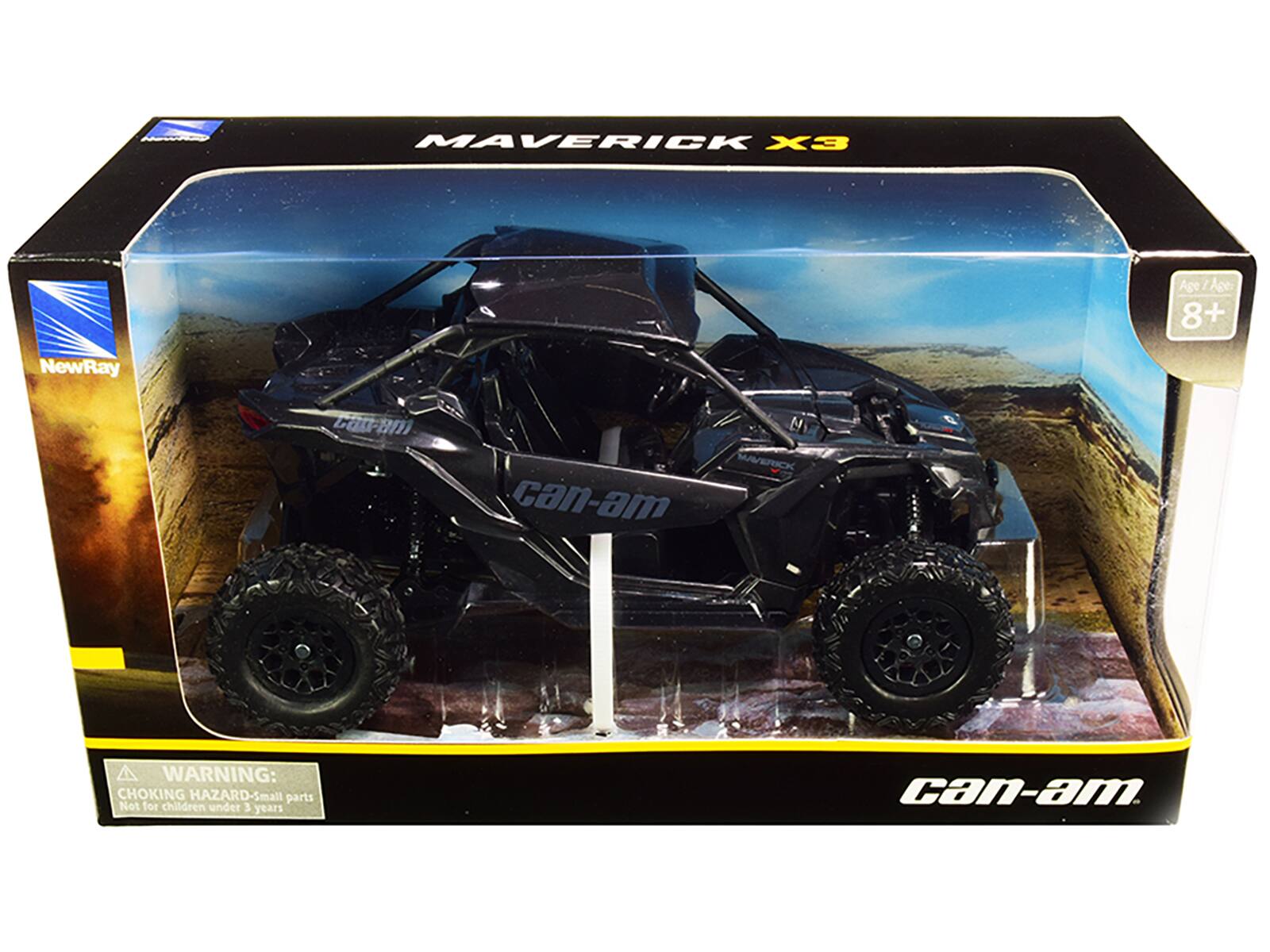 MAVERICK X3  
Age: 8+  
NewRay  
Catr-am  
MAVERICK  
can-am  
WARNING: CHOKING HAZARD - Small parts  
Not for children under 3 years  
can-am