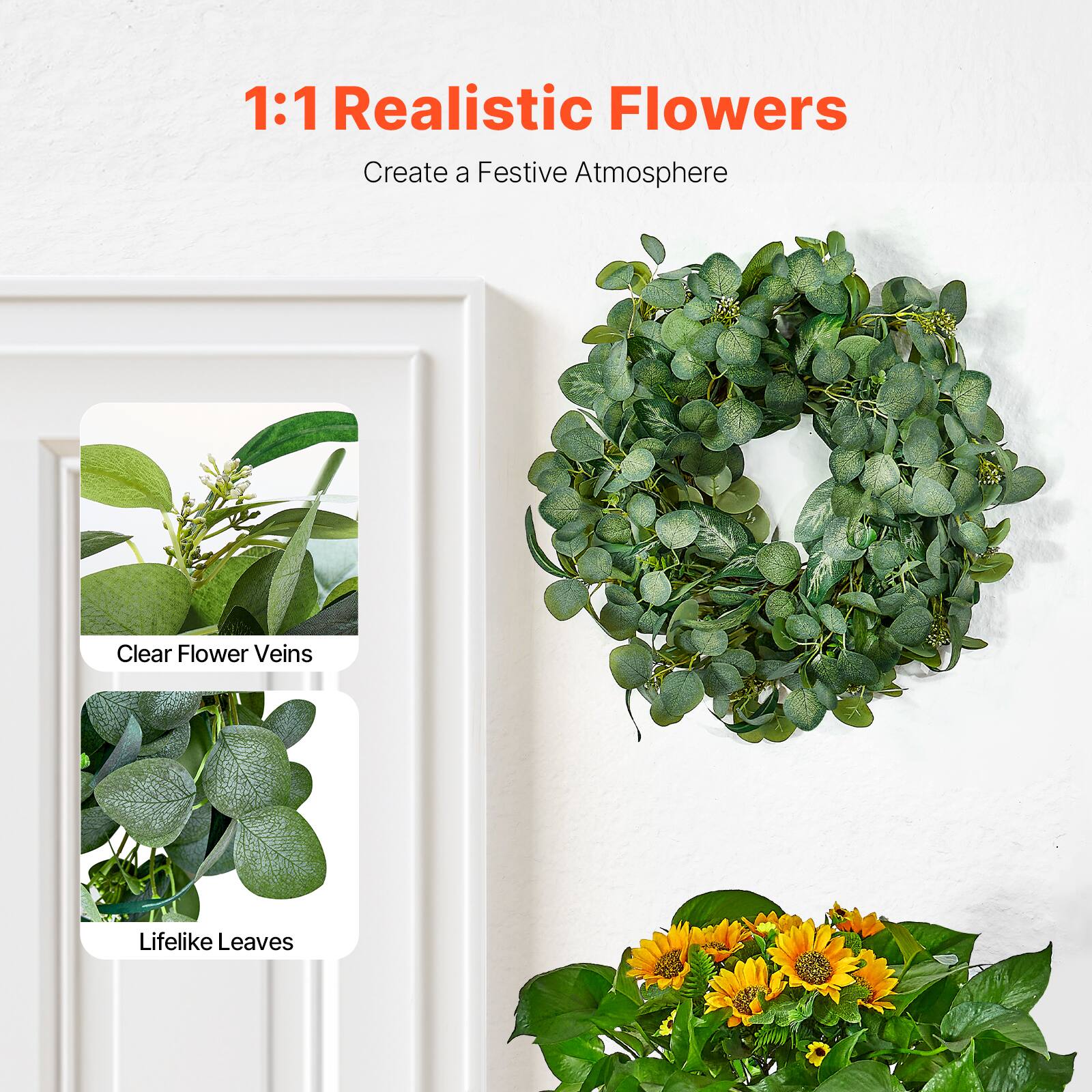 1:1 Realistic Flowers  
Create a Festive Atmosphere  

Clear Flower Veins  
Lifelike Leaves