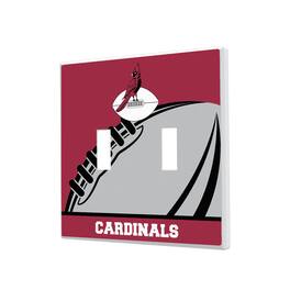 Keyscaper - Chicago Cardinals Passtime Design Double Toggle Lightswitch Plate - Multicolor