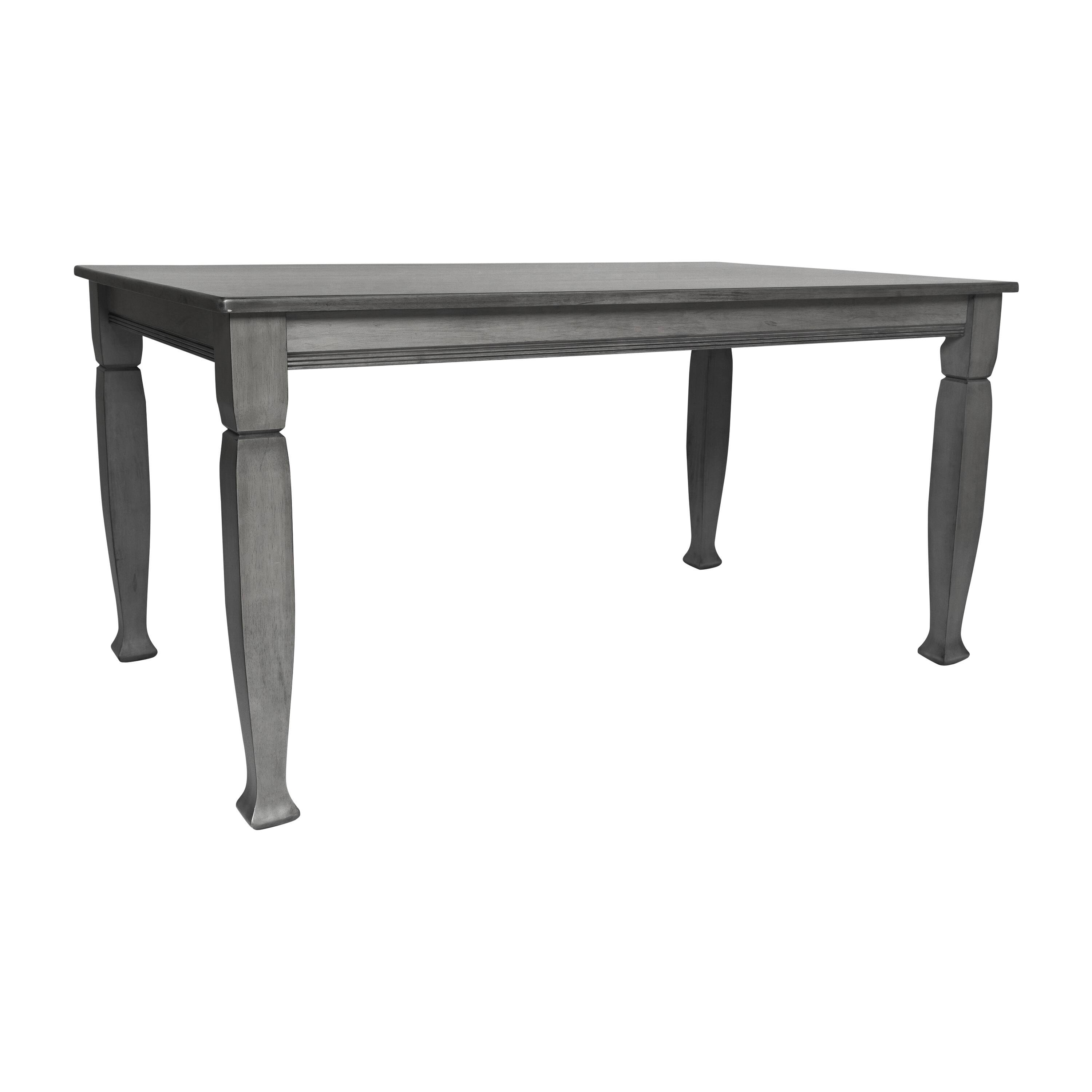 Alt View 1. Emma + Oliver - Milford Wooden Dining Table with Turned Wooden Legs - Antique Gray.