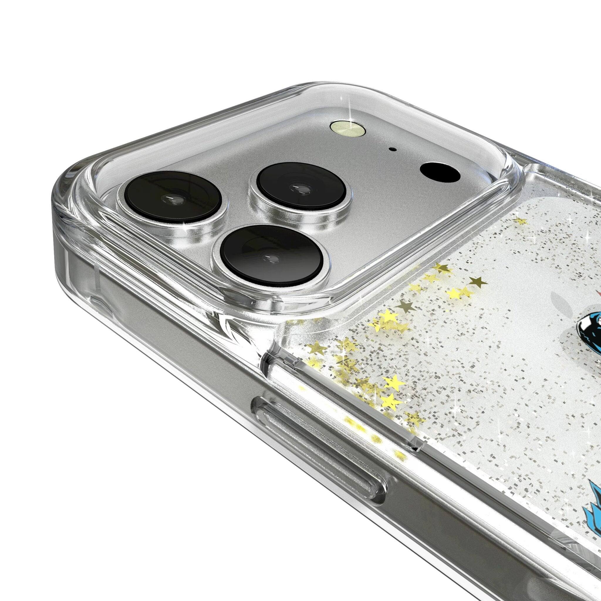 Left. Keyscaper - Marvel Badge Glitter Phone Case - Apple iPhone 17 - Venom 1.