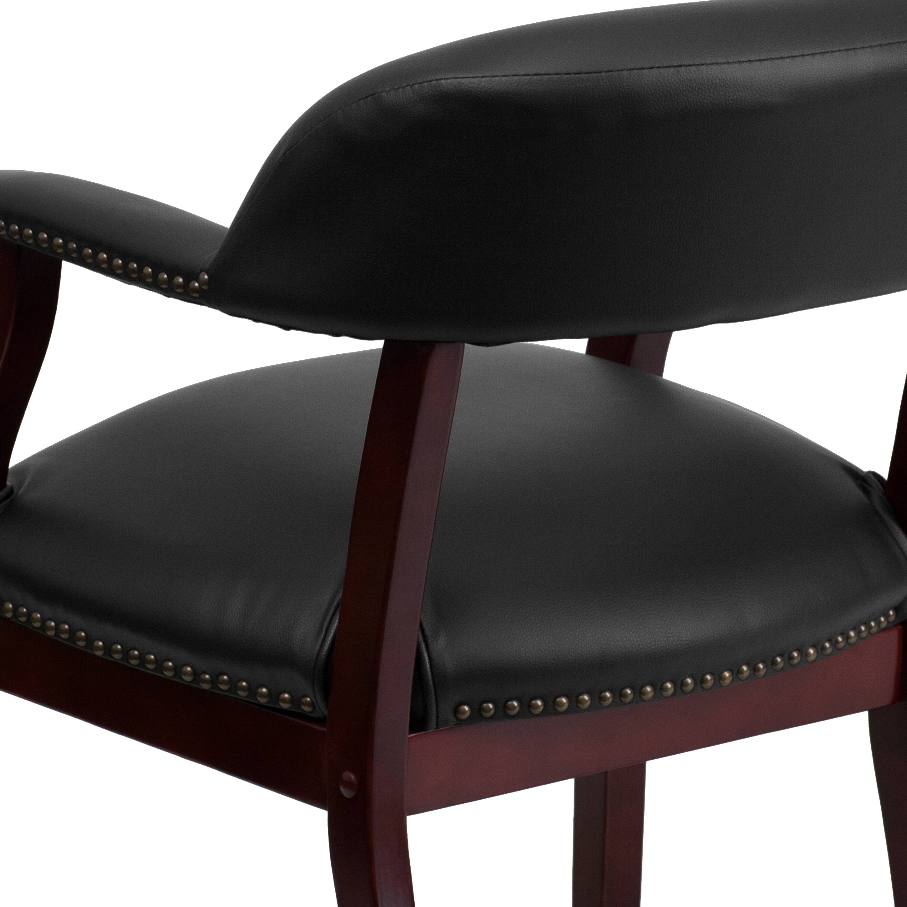 Alt View 9. Emma + Oliver - Conference Chair with Accent Nail Trim - Black Vinyl.