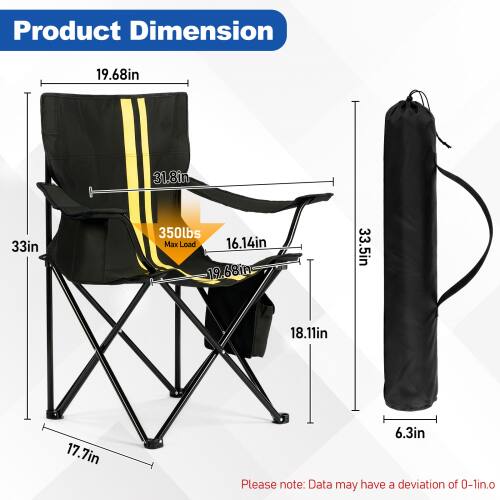 Product Dimension:  
- 19.68in  
- 31.8in  
- 33in  
- 350lbs Max Load  
- 16.14in  
- 19.68in  
- 33.5in  
- 18.11in  
- 17.7in  
- 6.3in  

Please note: Data may have a deviation of 0-1in.
