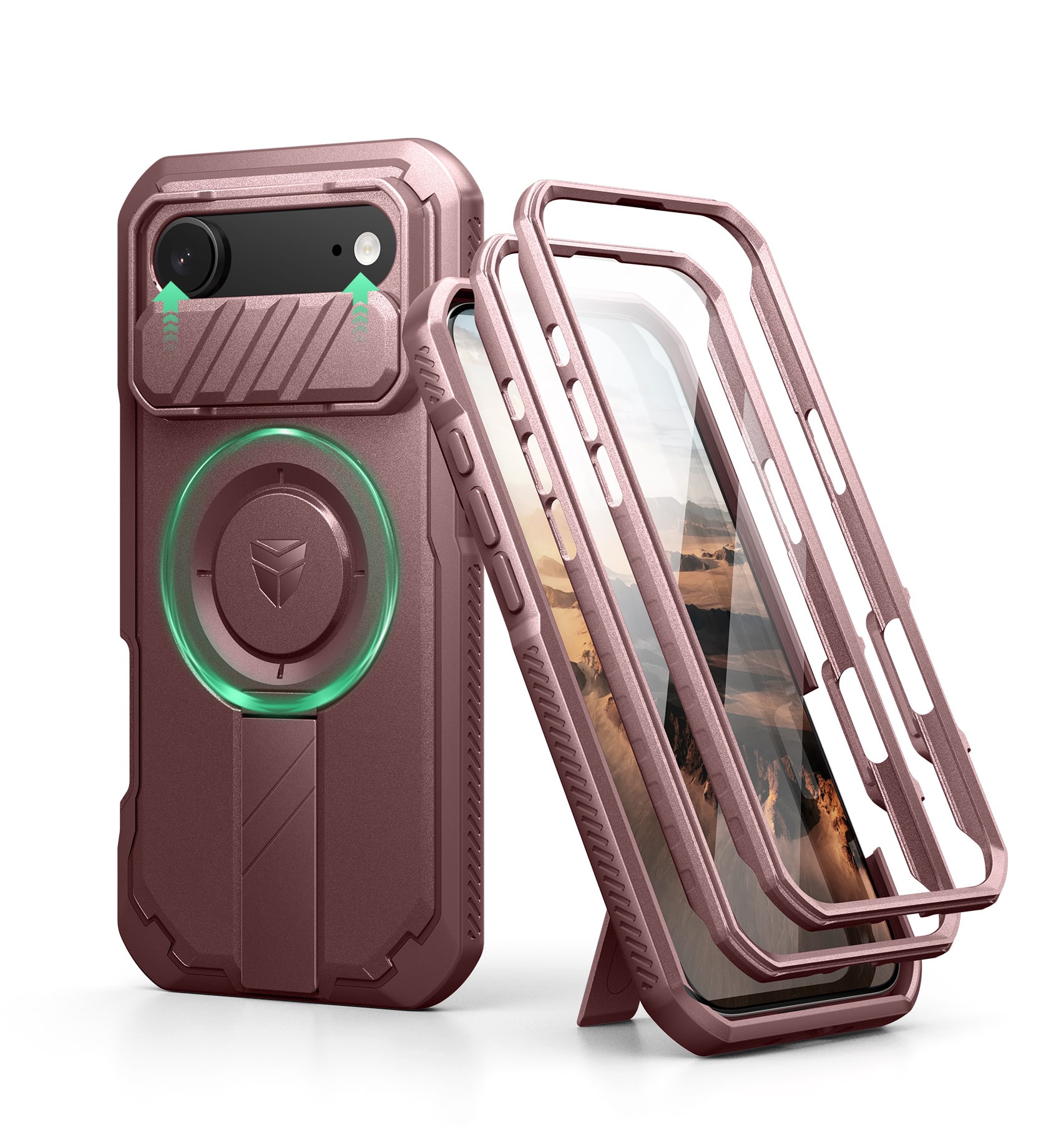 dexnor iPhone Air Case: Camera Cover & Kickstand & Screen