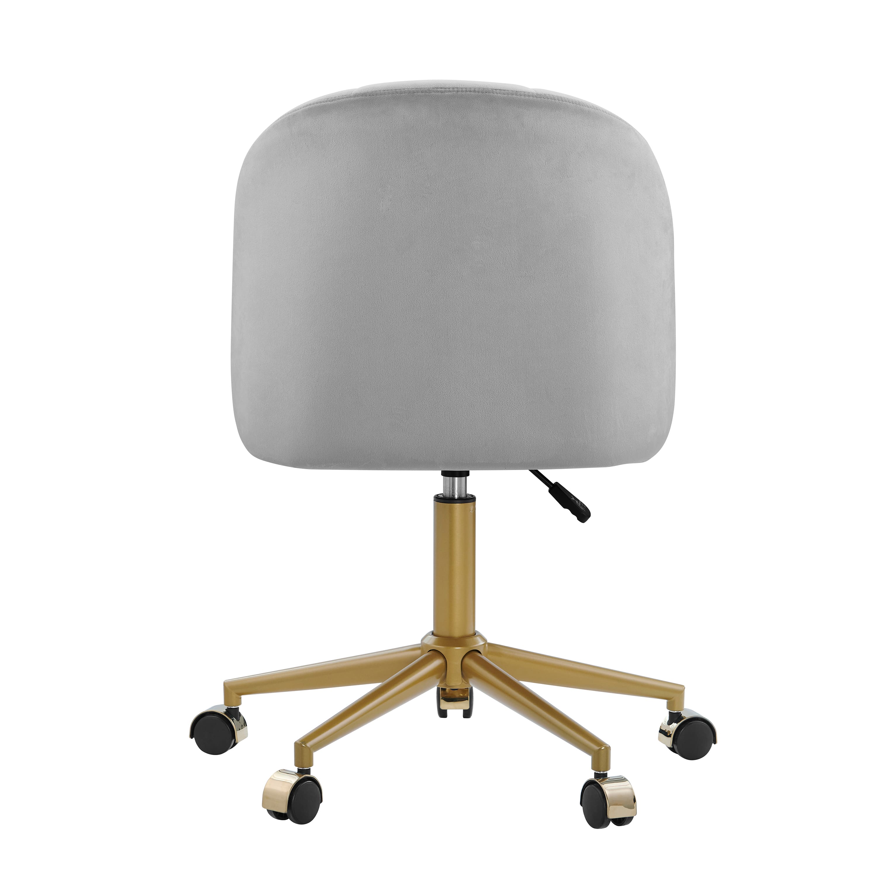 Alt View 12. Linon Home Décor - Andrea Plush Velvet Fabric Rolling Desk Chair - Gray.