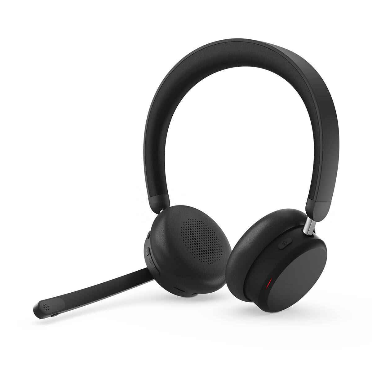 Alt View 7. Lenovo - Lenovo 6550 Wireless Active Noise Canceling On-Ear Headset with USB-A Adapter, Microsoft Teams Certified.