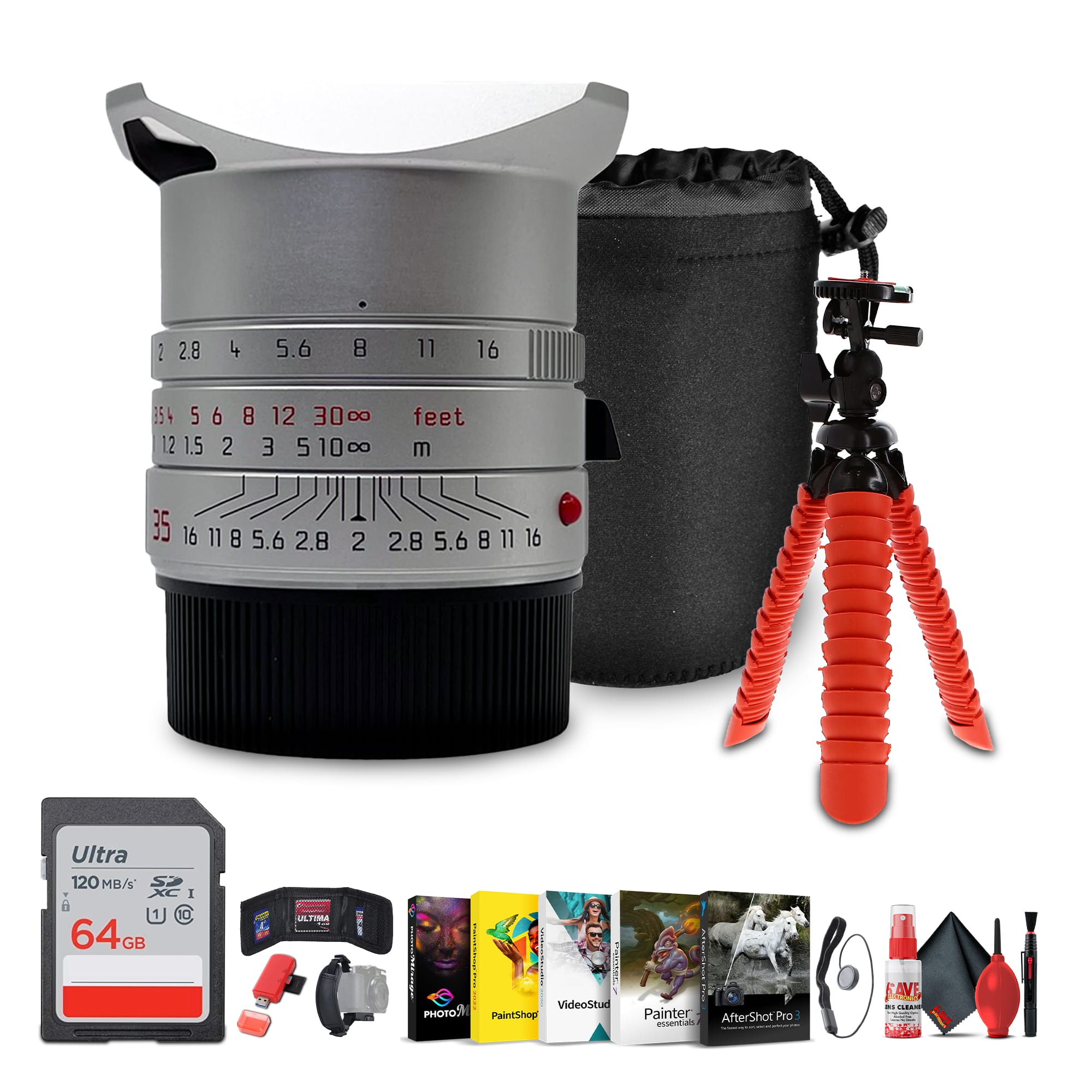 Leica - Summicron-M 35mm f/2 ASPH Lens | M-Mount, Classic Wide-Angle Prime - Bundle - Black price history on PriceWatchPro
