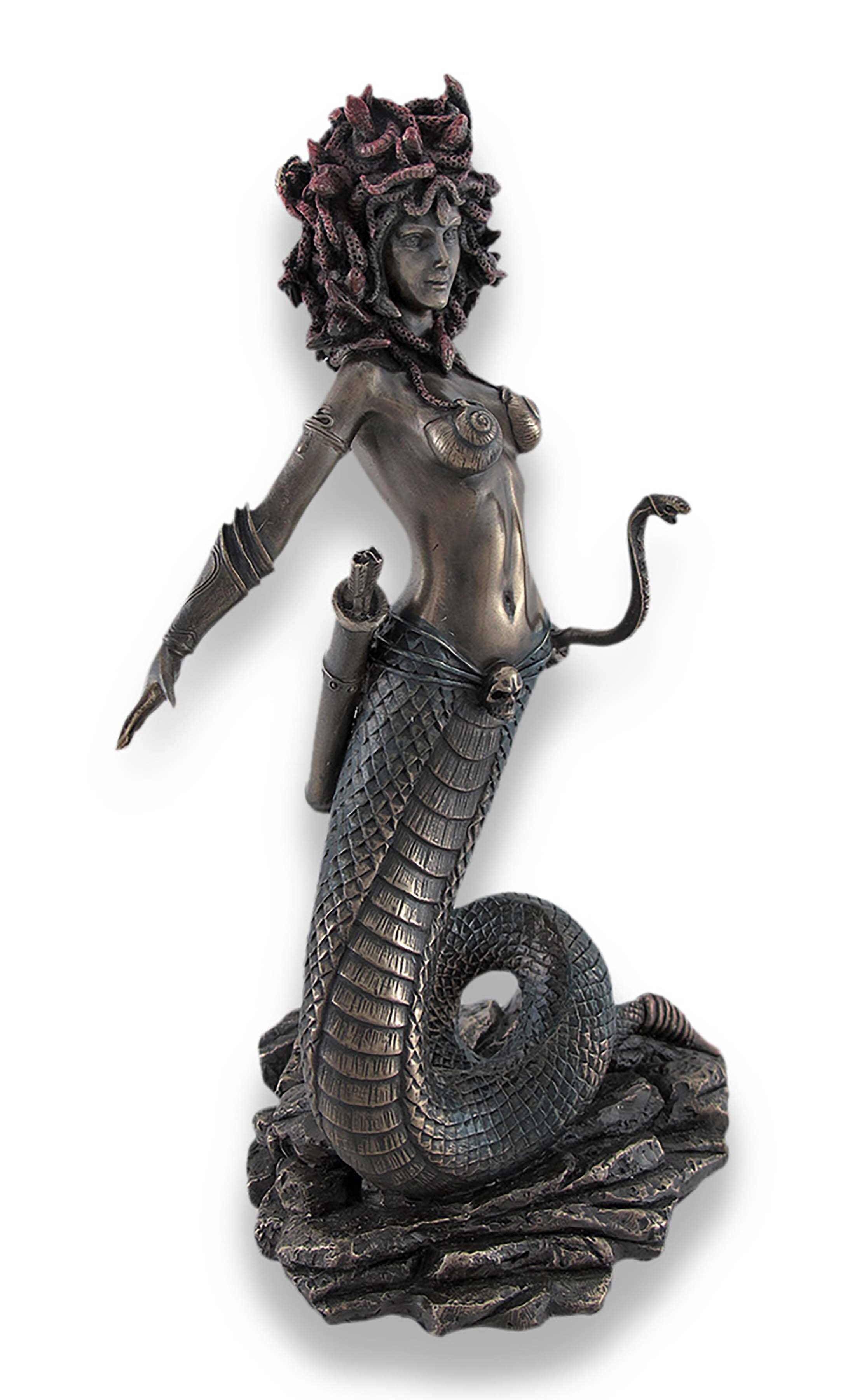 Alt View 1. Veronese Design - Bronzed Medusa with Double Snake Bow and Arrows Statue - Bronze.
