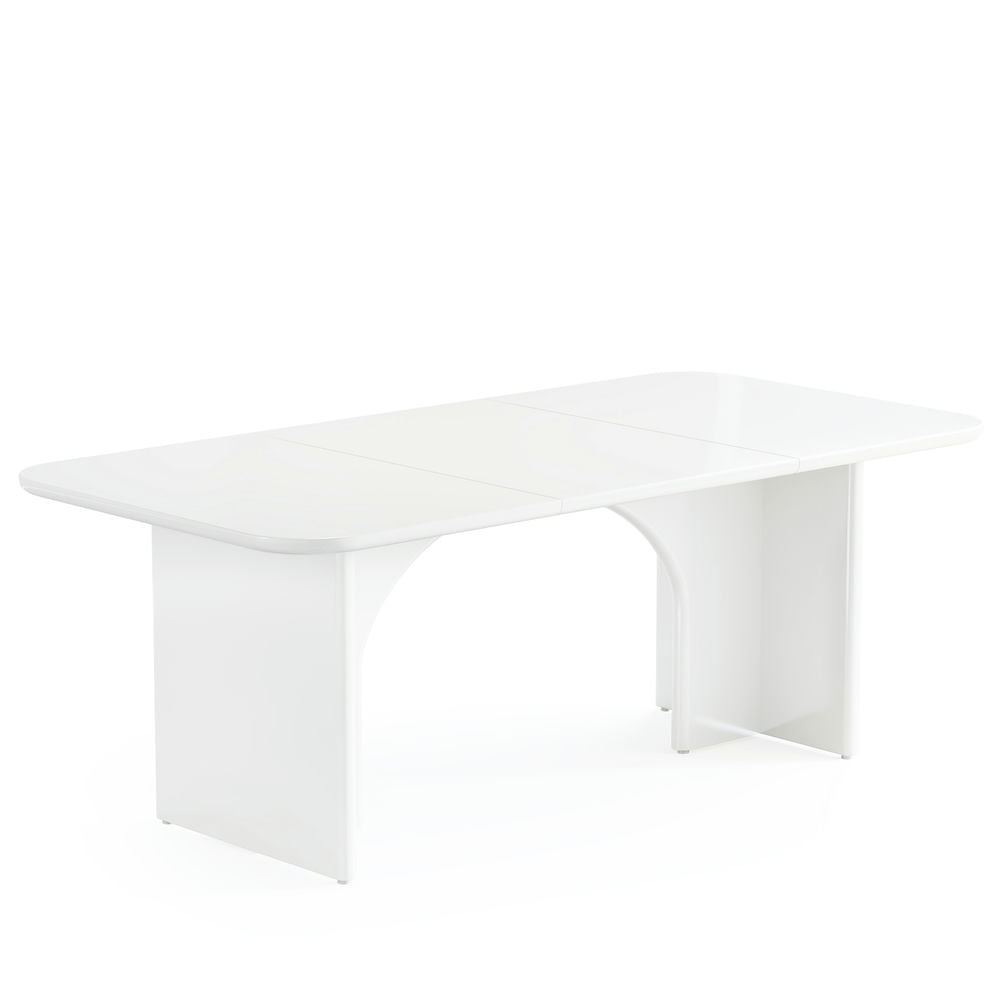 Kadyn - Study Writing Desk, Computer Desk,63-Inch Executive Desk, Modern Computer Desk with Arch Design Legs - White
