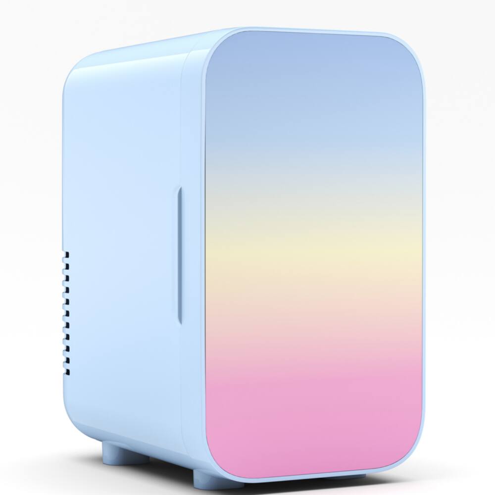 Alt View 7. Morfone - 6L Blue Mini Fridge with Cooling / Heating Function 110V AC/12V DC, Home and Car Use - Blue.