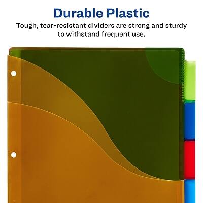 Durable Plastic  
Tough, tear-resistant dividers are strong and sturdy to withstand frequent use.