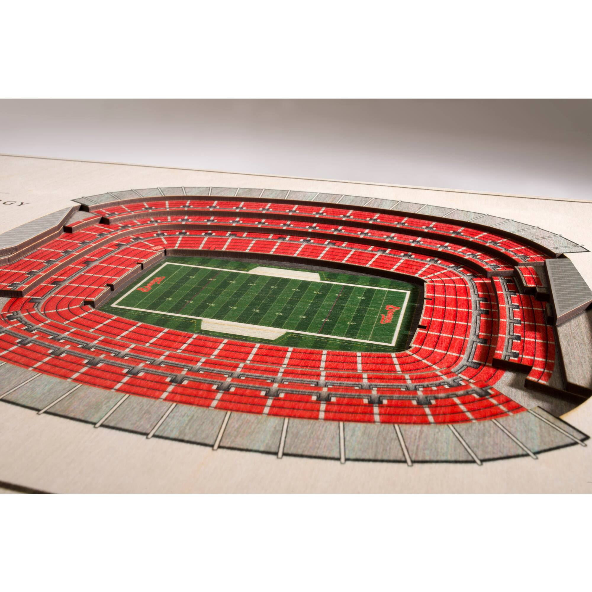 Alt View 2. YouTheFan - Cleveland Browns 17'' x 13'' 5-Layer StadiumViews 3D Wall Art - Brown.