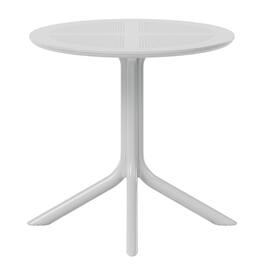 WestinTrends - Playa 31.5" Round Plastic Outdoor Patio Dining Table for 4 - Gray