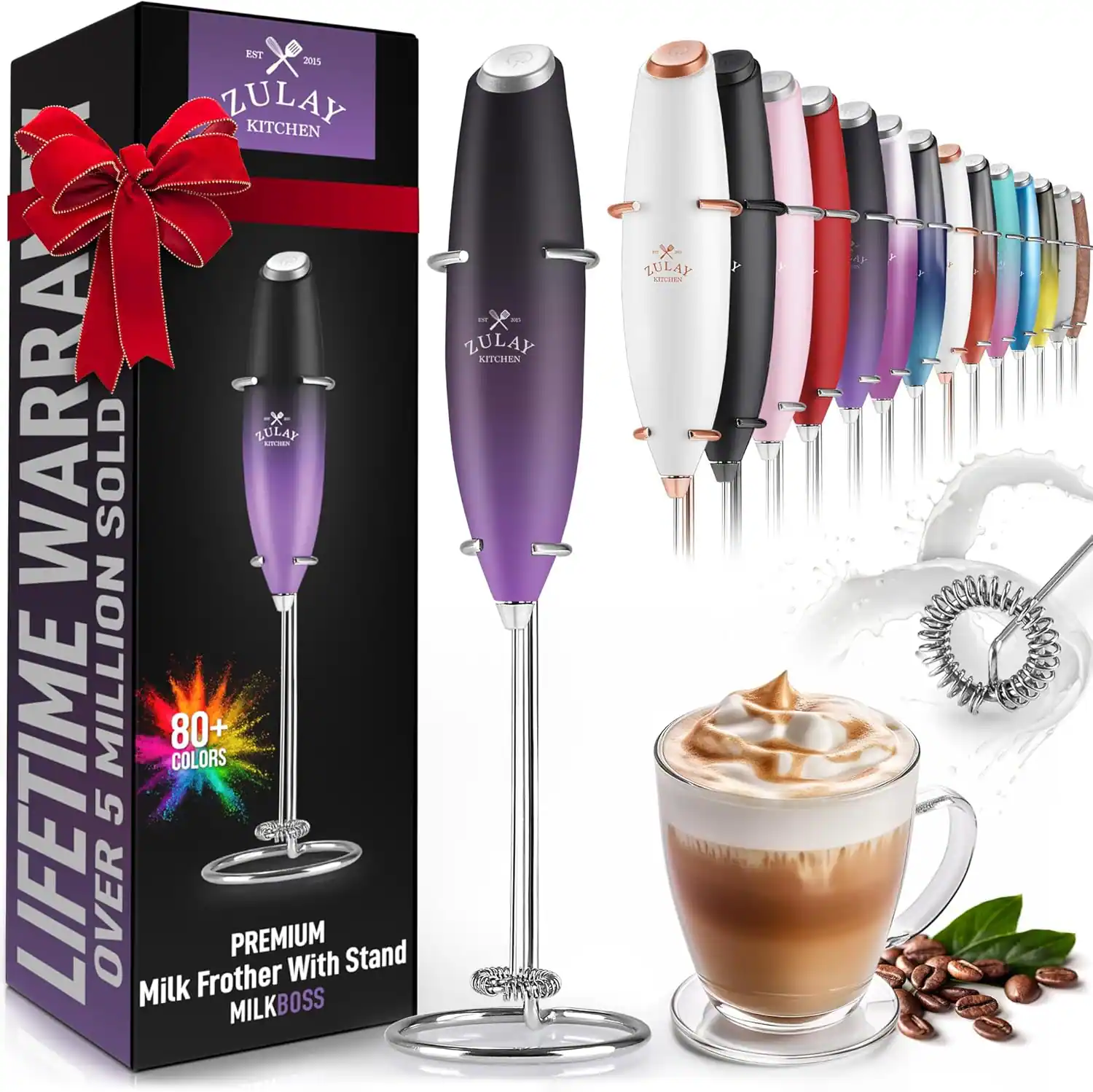 ZULAY KITCHEN
EST 2015
LIFETIME WARRANTY
OVER 5 MILLION SOLD
80+ COLORS
PREMIUM Milk Frother With Stand
MILKBOSS
ZULAY KITCHEN