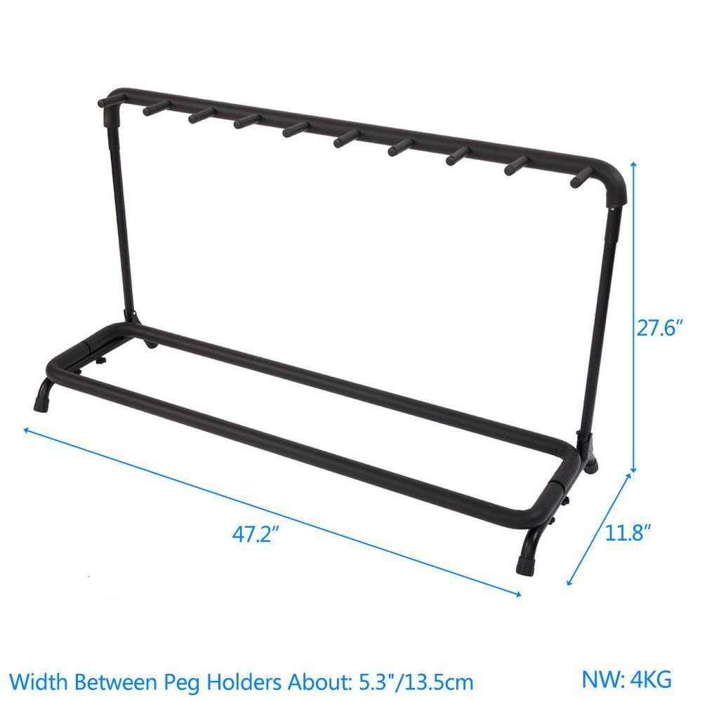- Width: 47.2"
- Height: 27.6"
- Depth: 11.8"
- Width Between Peg Holders: About 5.3"/13.5cm
- Net Weight: 4KG