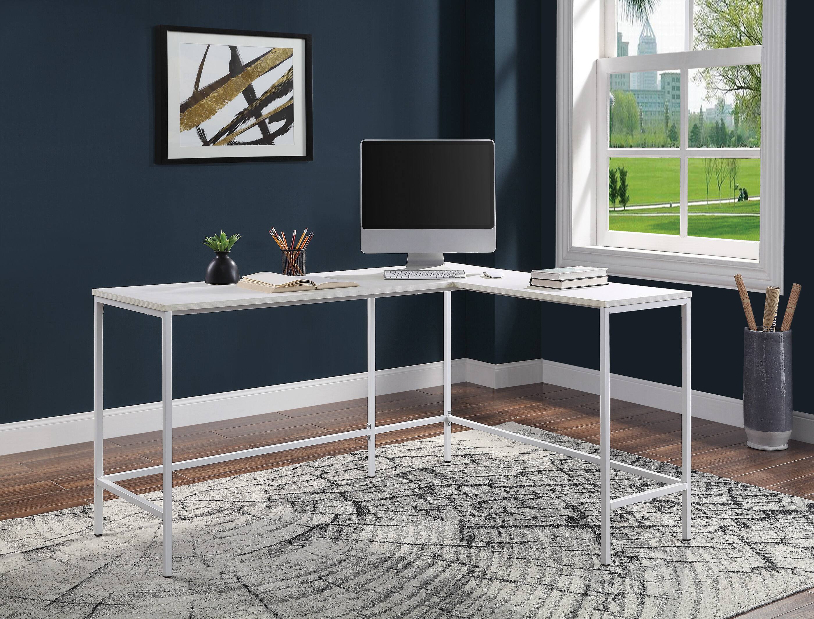 Alt View 12. OSP Home Furnishings - Contempo L-Shaped Desk - White Oak.