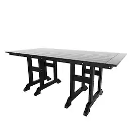 WestinTrends - Malibu 71" Outdoor Patio Dining Table - Black