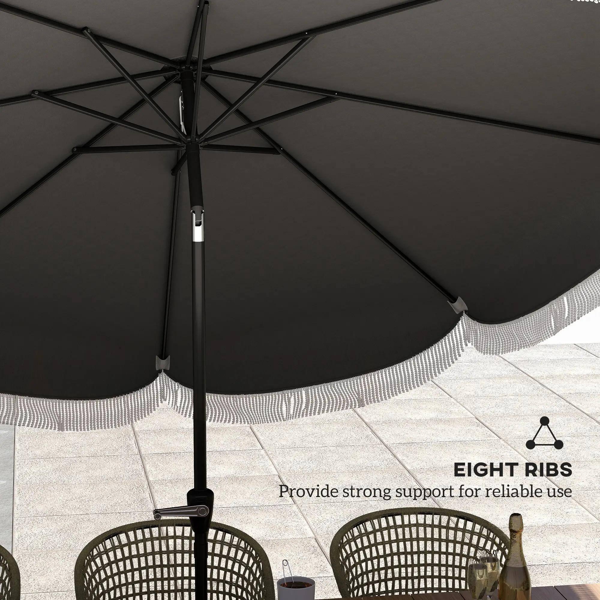 Spaco 9FT Patio Umbrella, UPF 30+, Crank, Push Button Tilt, Vented for ...