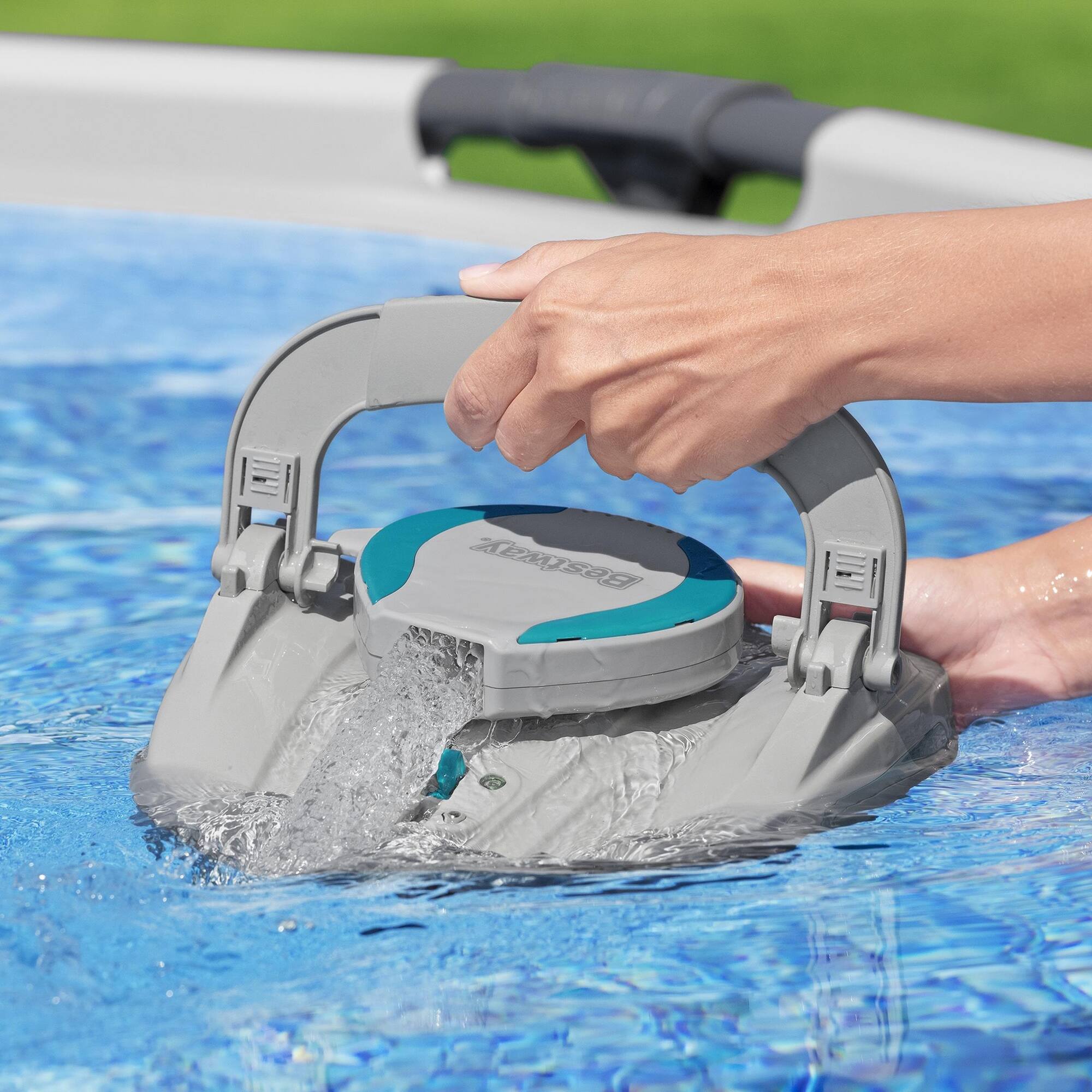 Alt View 2. Bestway - AquaTronix: G100 - Robotic Pool Vacuum - Gray.
