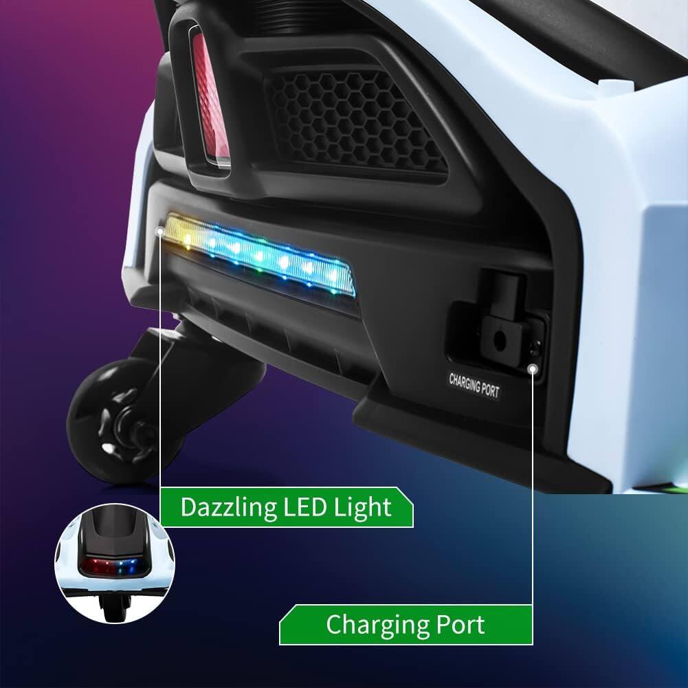 Dazzling LED Light  
Charging Port