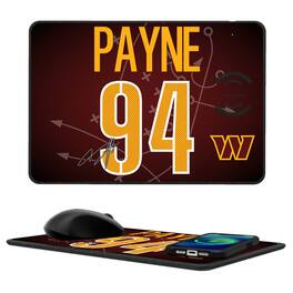 Keyscaper - Daron Payne Washington Commanders Wireless Charger and Mouse Pad - Black