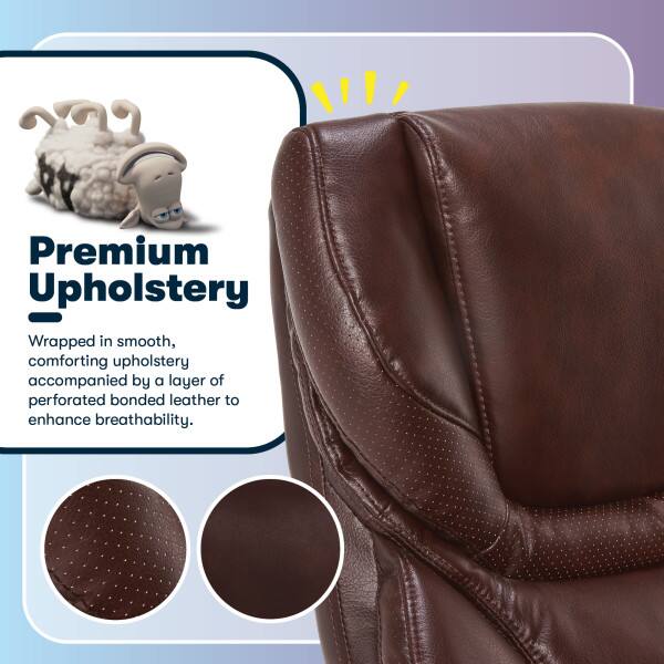 Premium Upholstery

Wrapped in smooth, comforting upholstery accompanied by a layer of perforated bonded leather to enhance breathability.