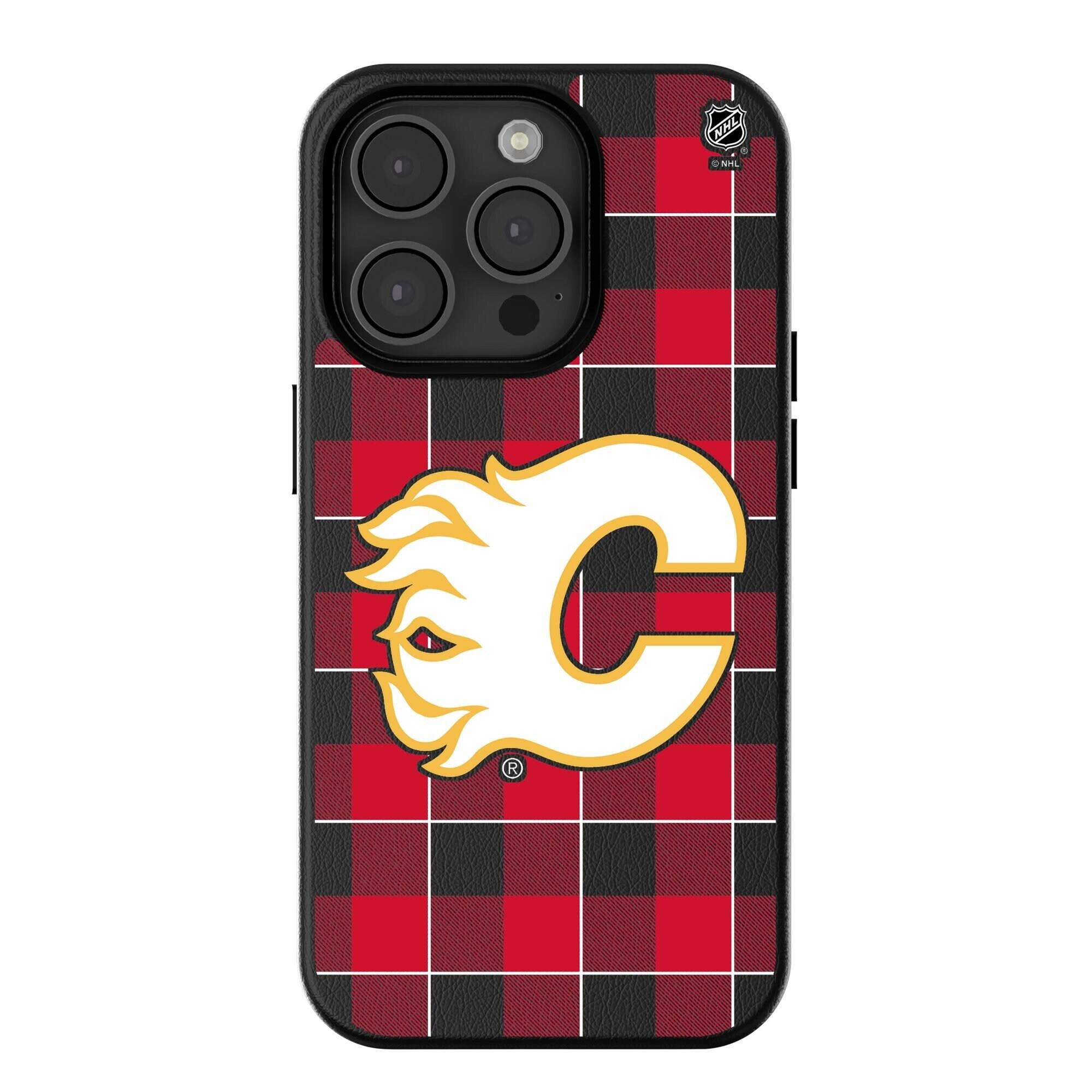 Keyscaper - NHL - Calgary Flames Plaid iPhone Magnetic Bump Case - 15 Plus - Black price history on PriceWatchPro