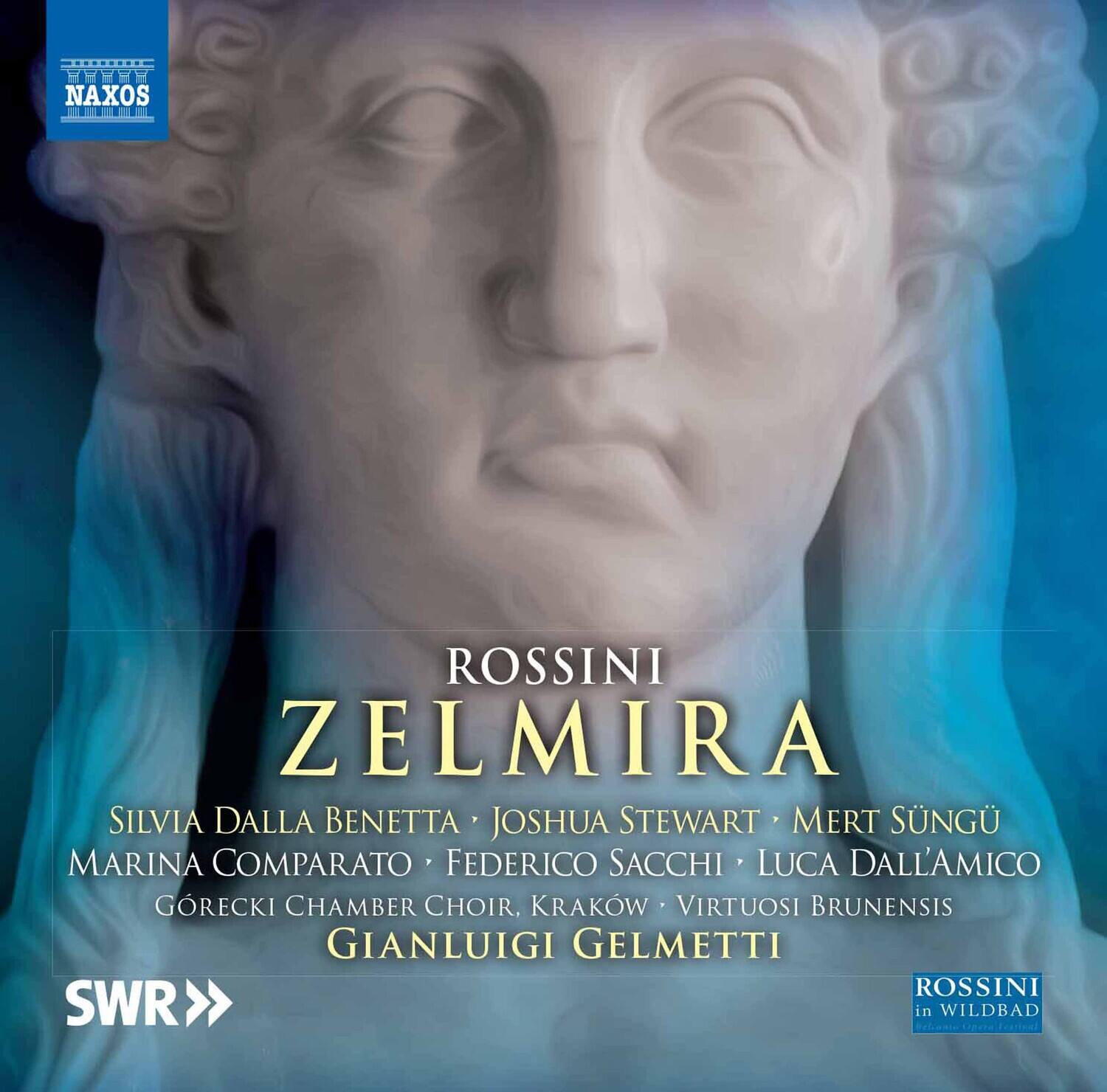 ROSSINI  
ZELMIRA  

SILVIA DALLA BENETTA • JOSHUA STEWART • MERT SÜNGÜ  
MARINA COMPARATO • FEDERICO SACCHI • LUCA DALL'AMICO  
GÖRECKI CHAMBER CHOIR, KRAKÓW • VIRTUOSI BRUNENSIS  
GIANLUIGI GELMETTI  

SWR  
ROSSINI in WILDBAD