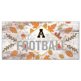 Fan Creations - Appalachian State Mountaineers 6'' x 12'' Hello Football Wall Art - White