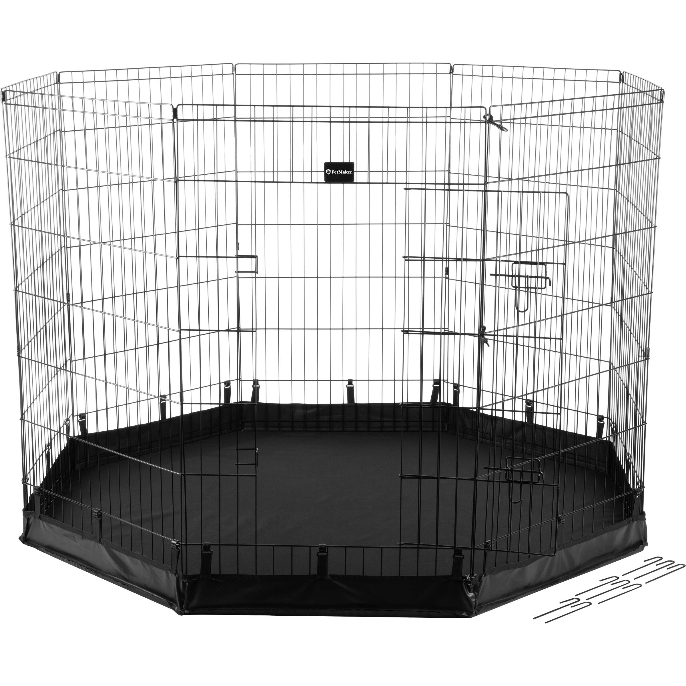 Front. PetMaker - Pet Adobe Dog Playpen with Fabric Bottom.