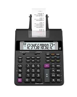 Casio - (HR-200RC)12-Digit Printing Calculator - Black