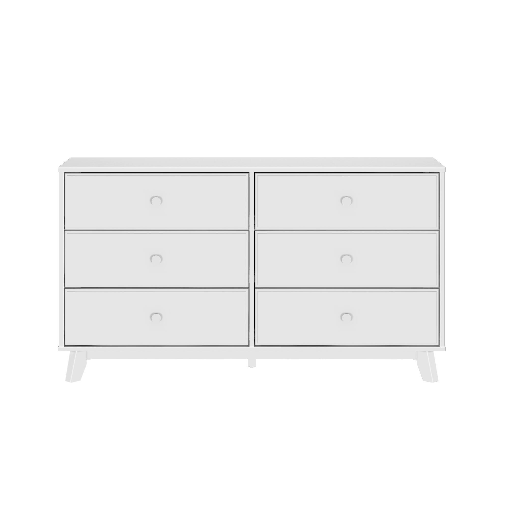Alt View 3. Plank+Beam - Plank+Beam Classic 6-Drawer Dresser, White - White.