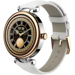 White Leather Strap - Zinc alloy frame - Leather Strap - White